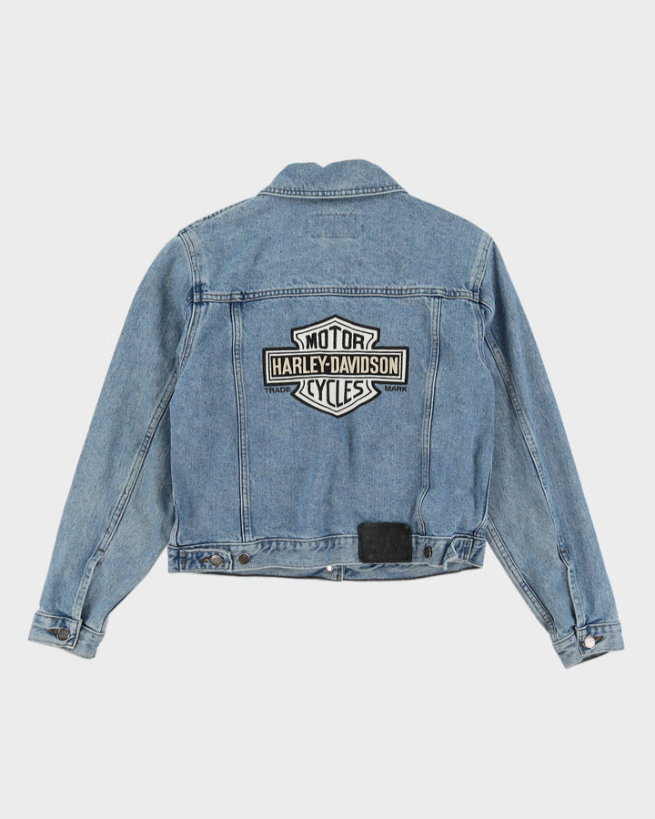 00s Harley Davidson Denim Jacket With Embroidery - S