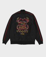 00s True Religion Black Reversible Bomber Jacket With Embroidery - L