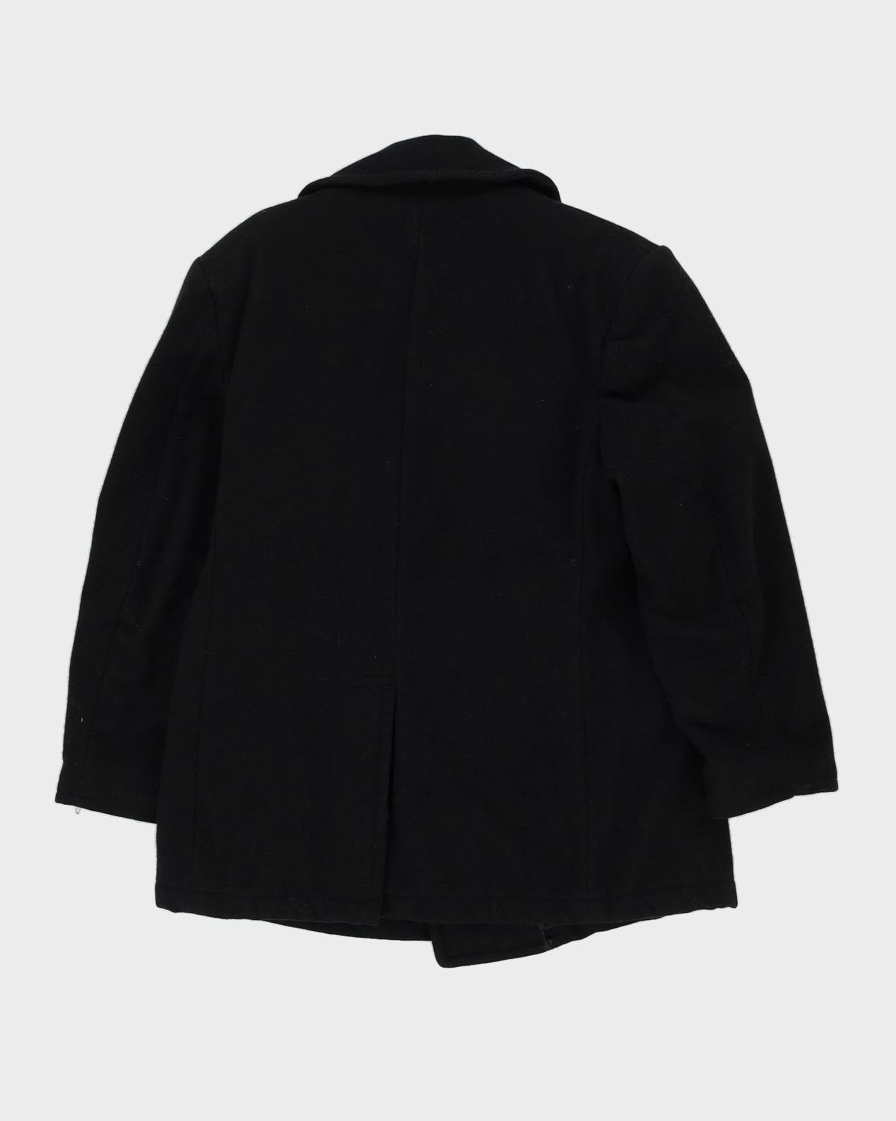 Black Navy Pea Coat - M