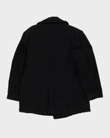 Black Navy Pea Coat - M