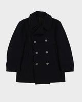 Black Navy Pea Coat - XXS