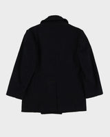 Black Navy Pea Coat - XXS
