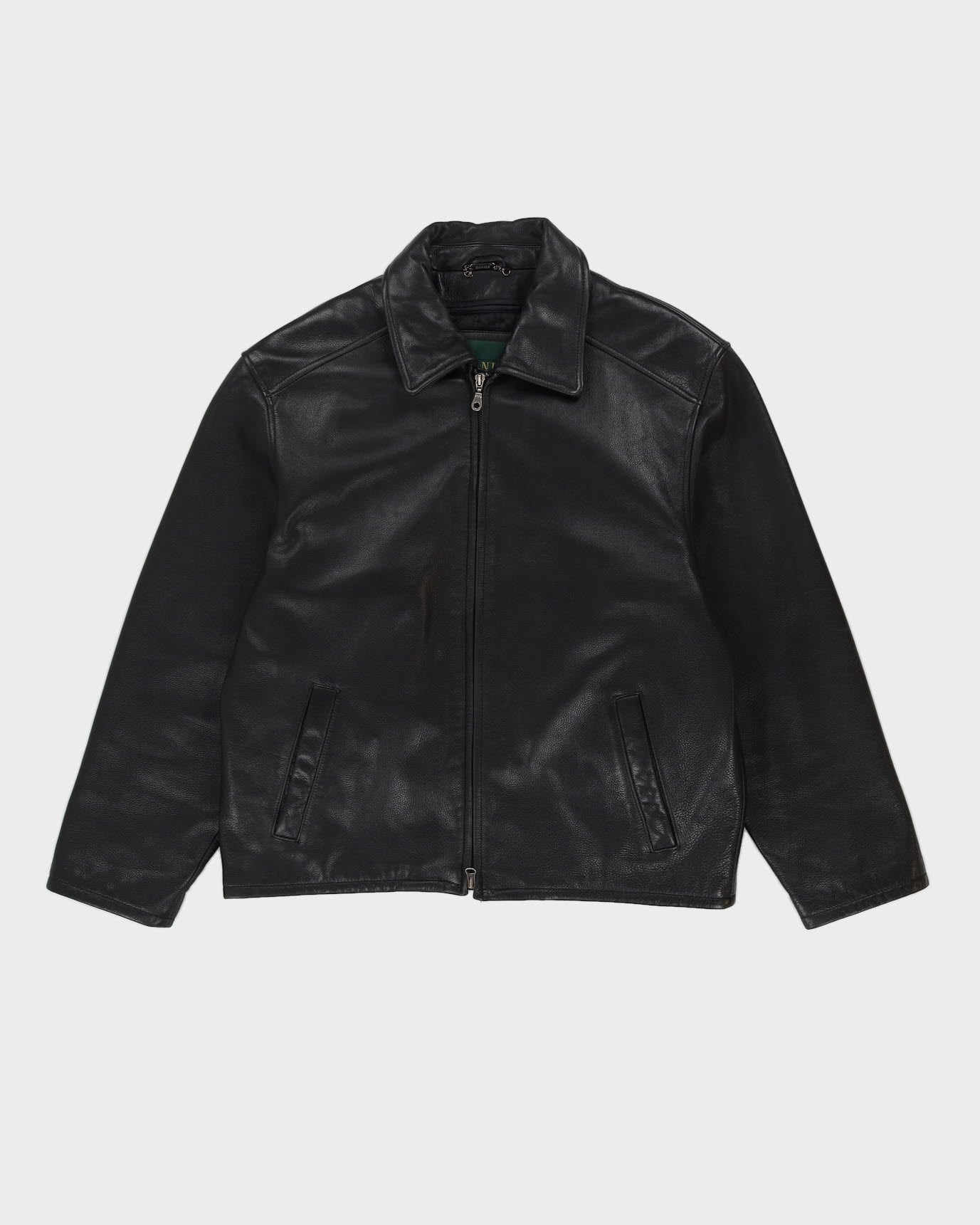 Danier Black Leather Jacket - M