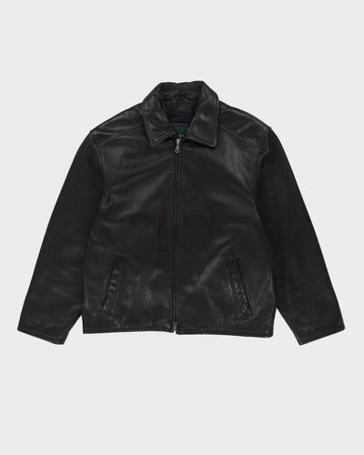 Danier Black Leather Jacket - M