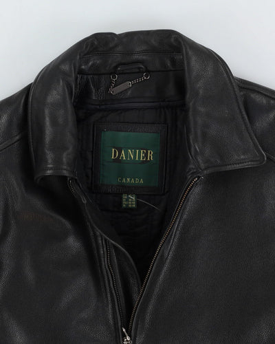 Danier Black Leather Jacket - M