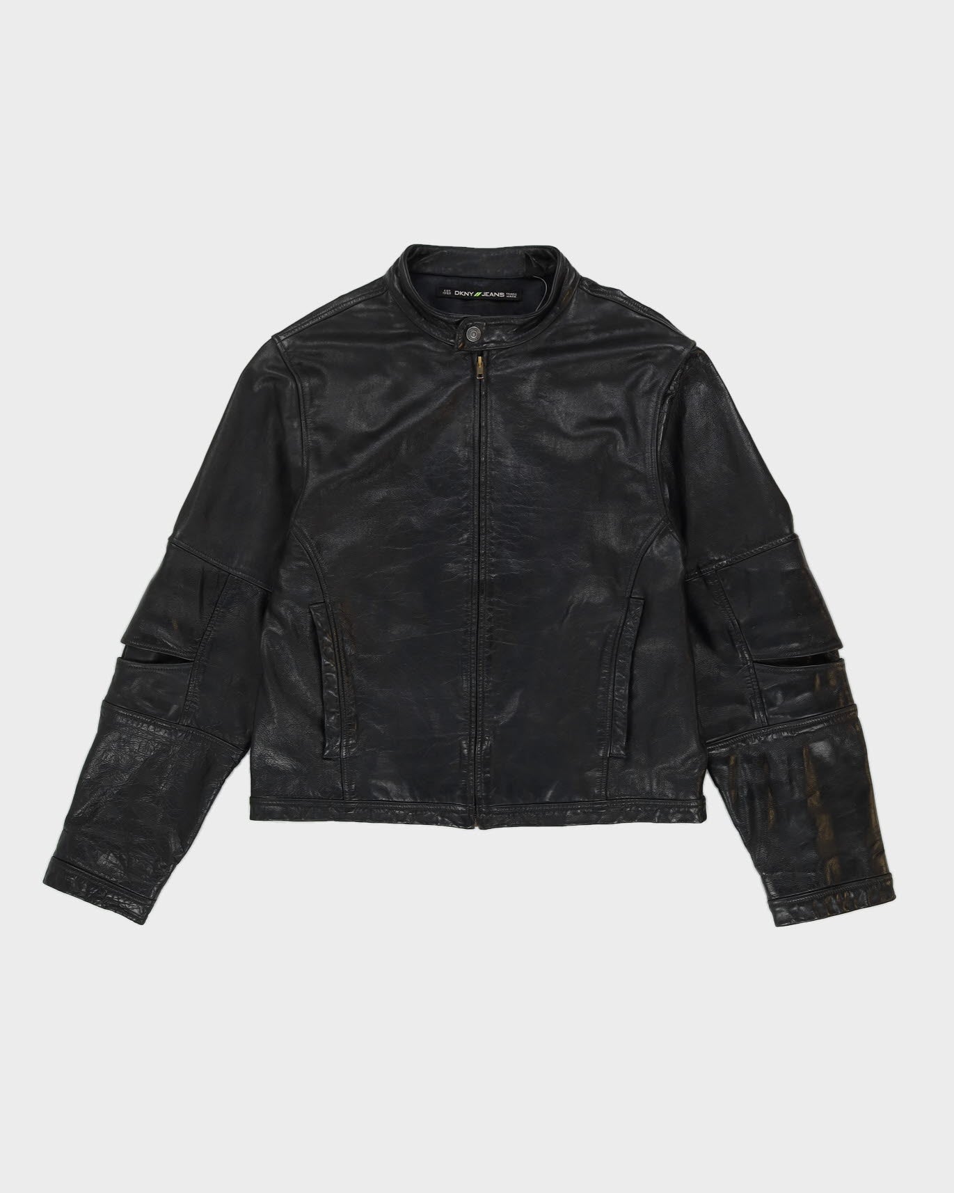 DKNY JEANS Black Leather Jacket - L