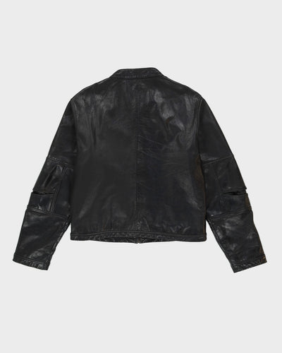 DKNY JEANS Black Leather Jacket - L