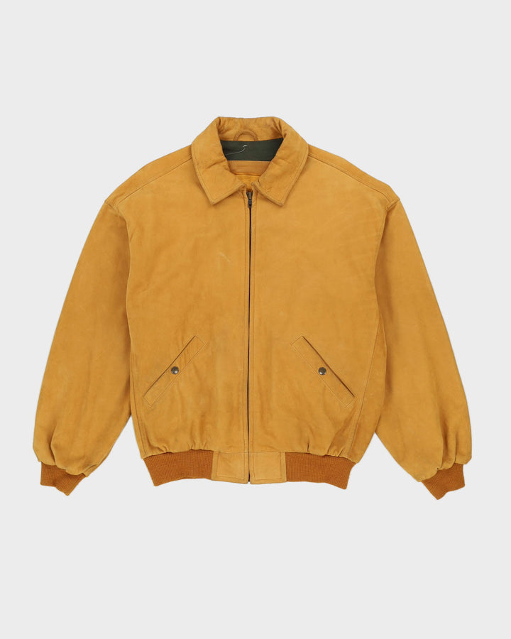 Timberland Oversized Beige Suede Bomber Jacket - XL