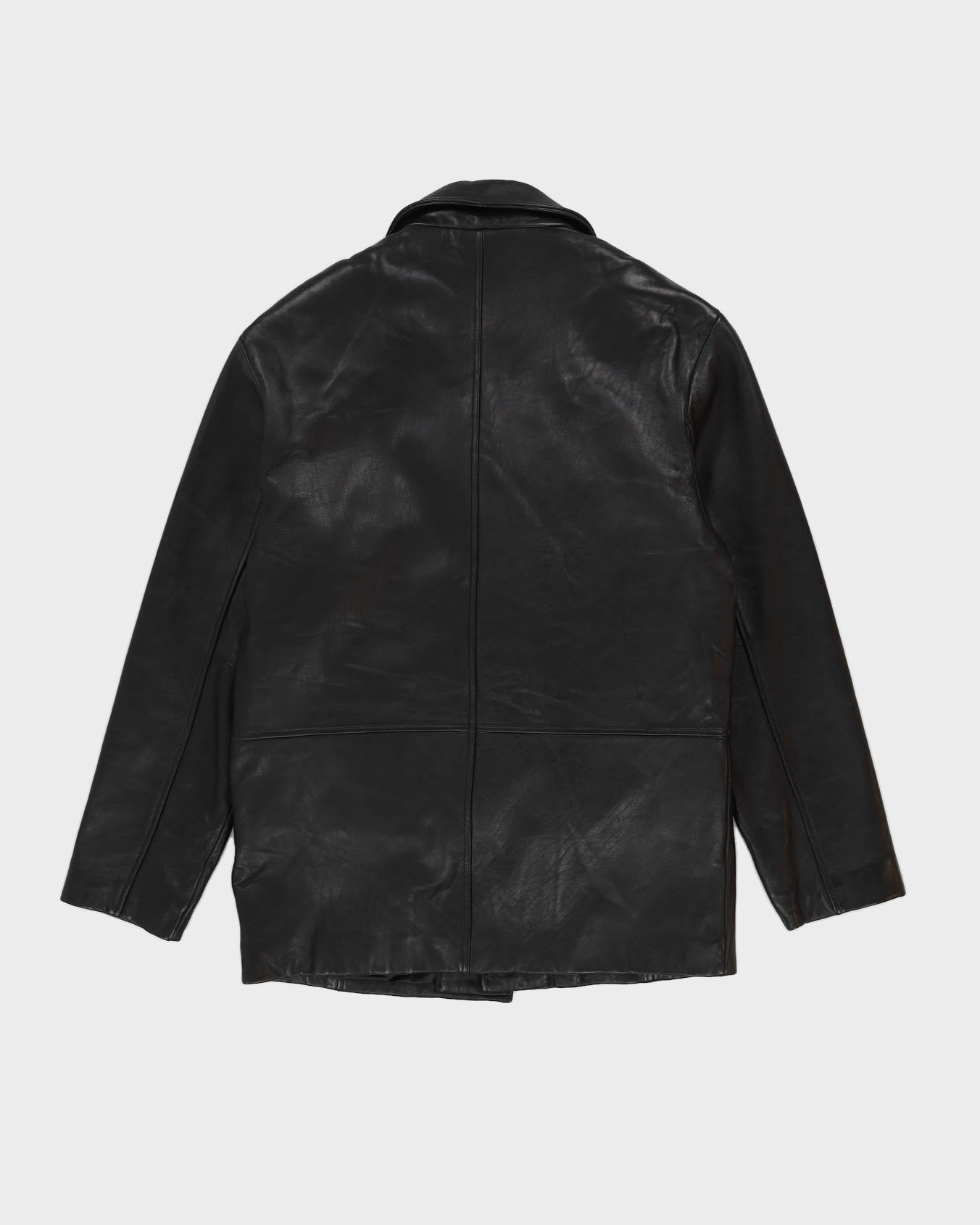 Danier Black Leather Box Jacket - S