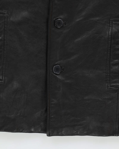 Danier Black Leather Box Jacket - S