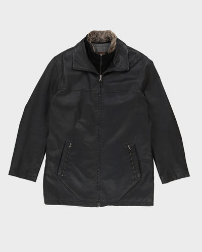 Danier Black Leather Box Jacket - L