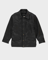 Black Leather Box Jacket - XS / S