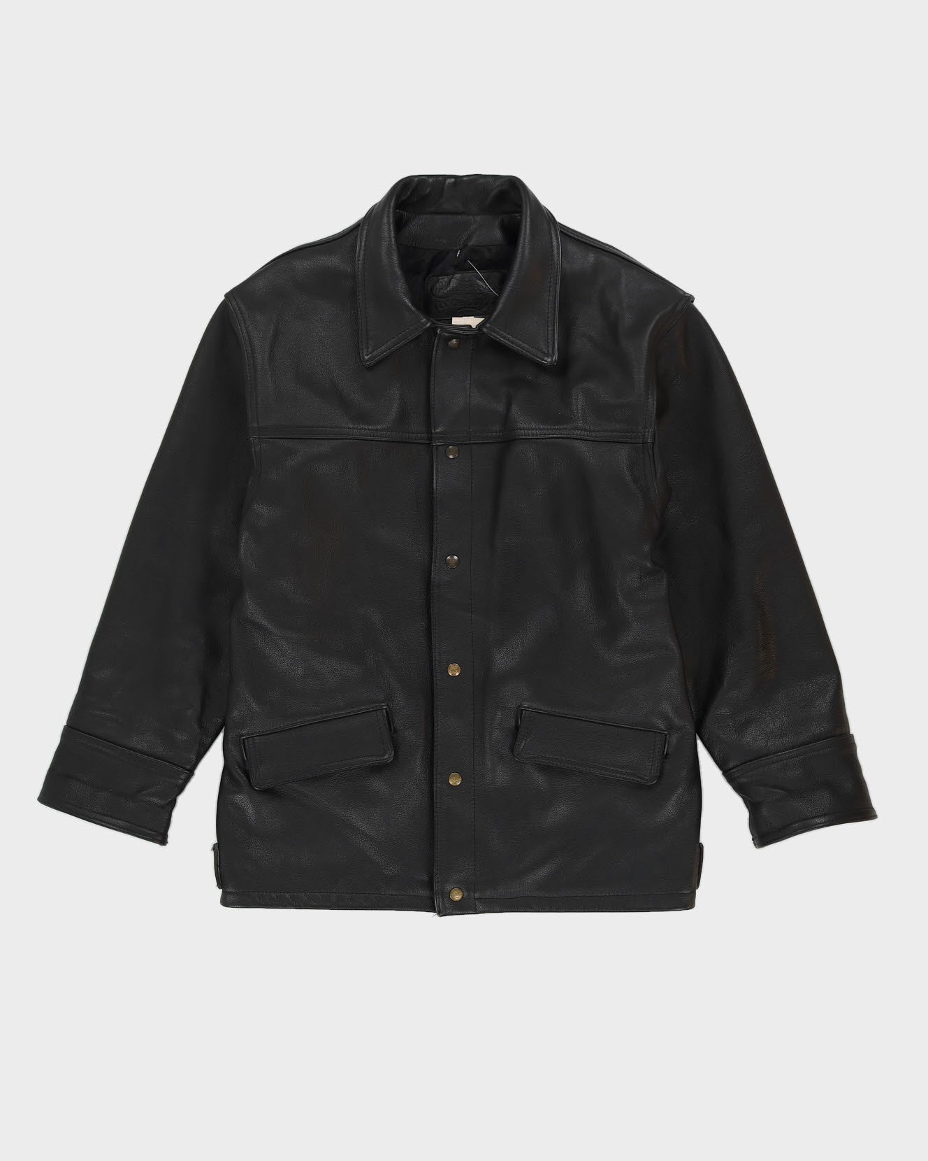 Black Leather Box Jacket - XS / S