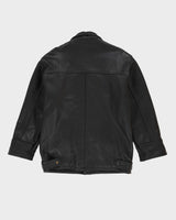 Black Leather Box Jacket - XS / S