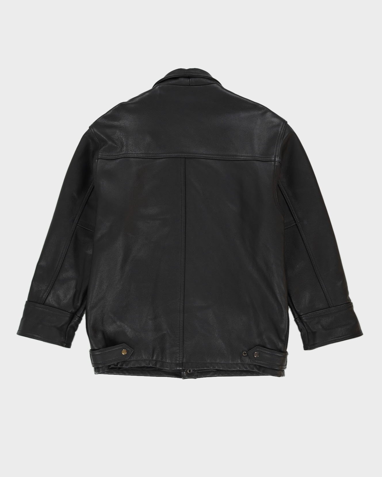 Black Leather Box Jacket - XS / S