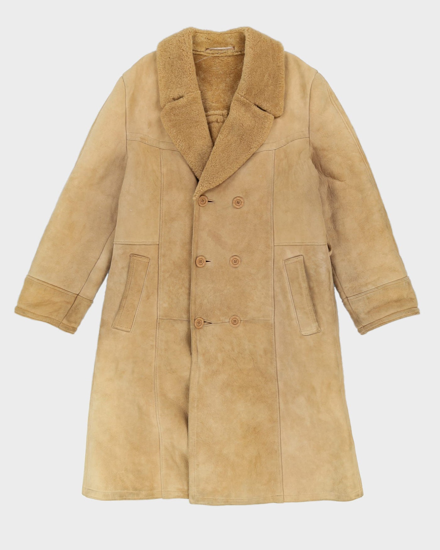 Vintage 1970s Made In Finland Sheepskin Coat - M