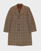 Vintage 1980s Crombie Tweed For The Bay Overcoat - S