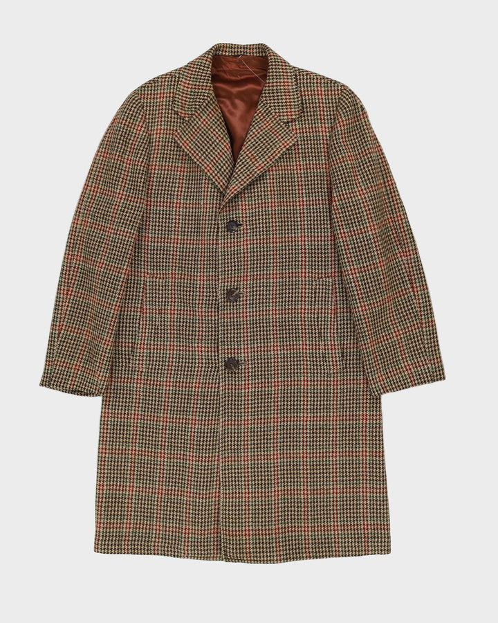 Vintage 1980s Crombie Tweed For The Bay Overcoat - S