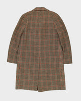 Vintage 1980s Crombie Tweed For The Bay Overcoat - S