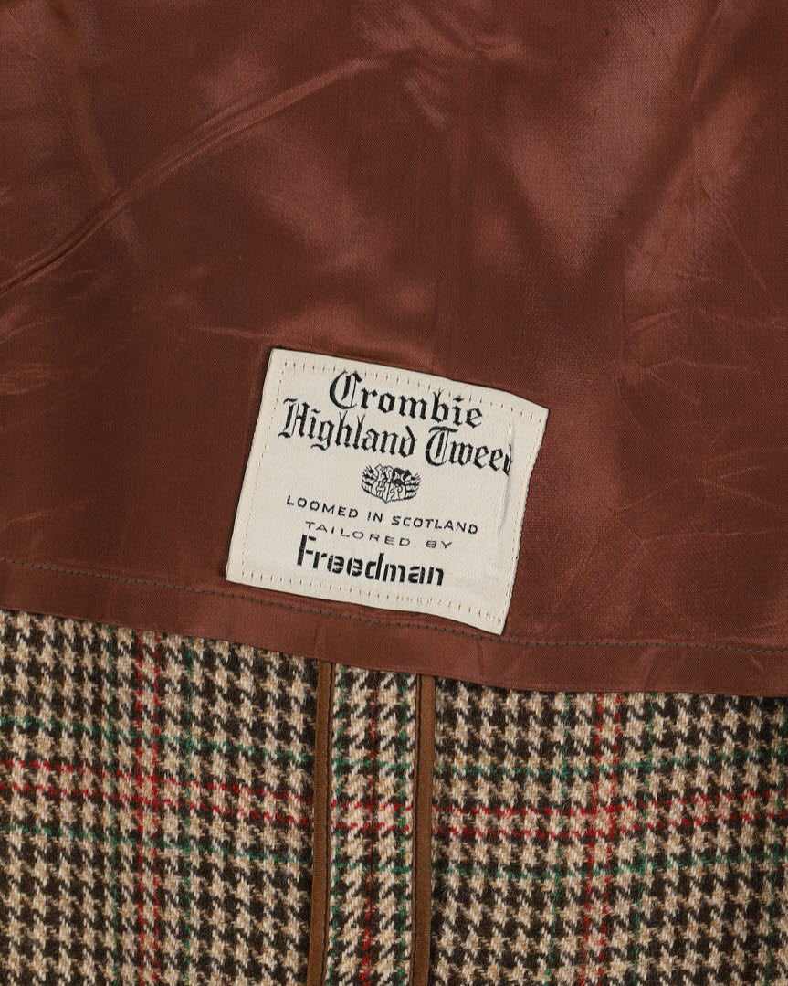 Vintage 1980s Crombie Tweed For The Bay Overcoat - S