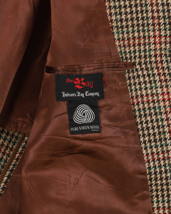 Vintage 1980s Crombie Tweed For The Bay Overcoat - S