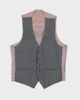 Grey Pinstriped Waistcoat - S