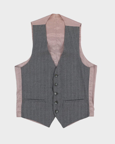 Grey Pinstriped Waistcoat - S