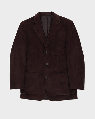 Brown Cord Blazer Jacket - M