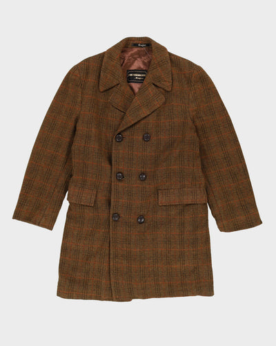 Vintage 1980s Brown Wool Overcoat - M