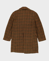 Vintage 1980s Brown Wool Overcoat - M