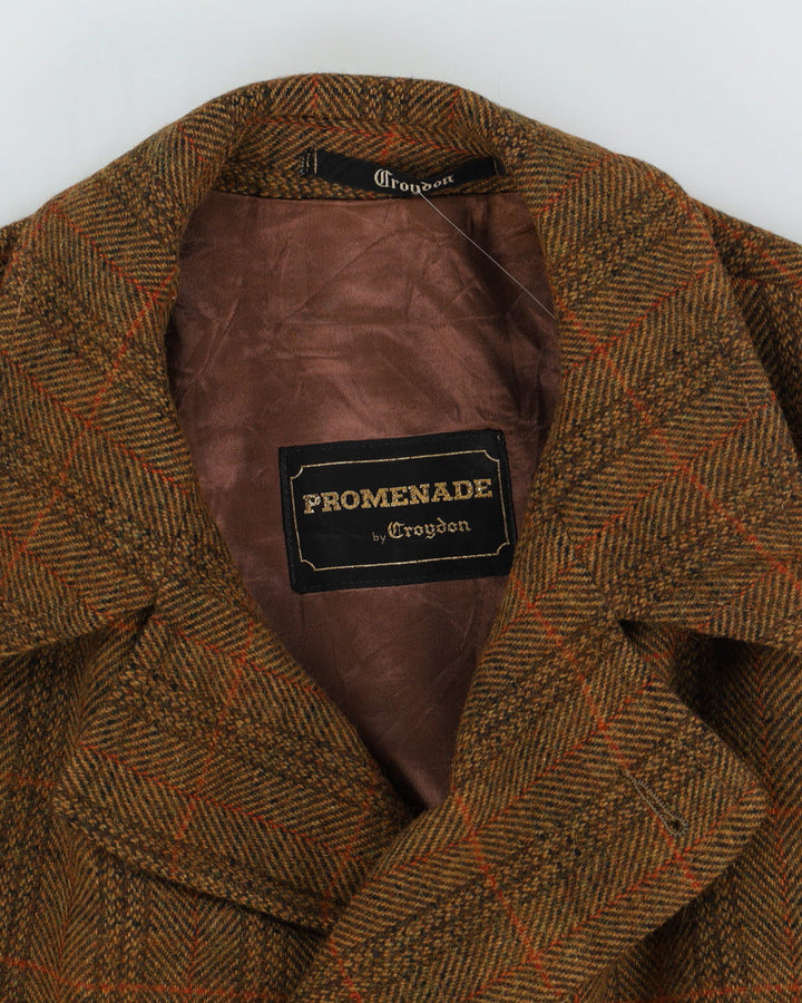 Vintage 1980s Brown Wool Overcoat - M