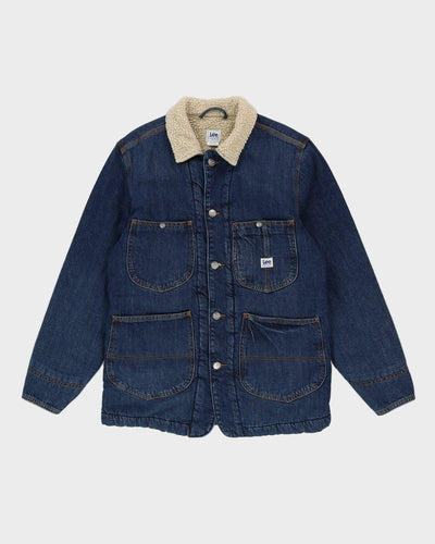 00s Lee Workwear Denim Fleece Lined Jacket - S