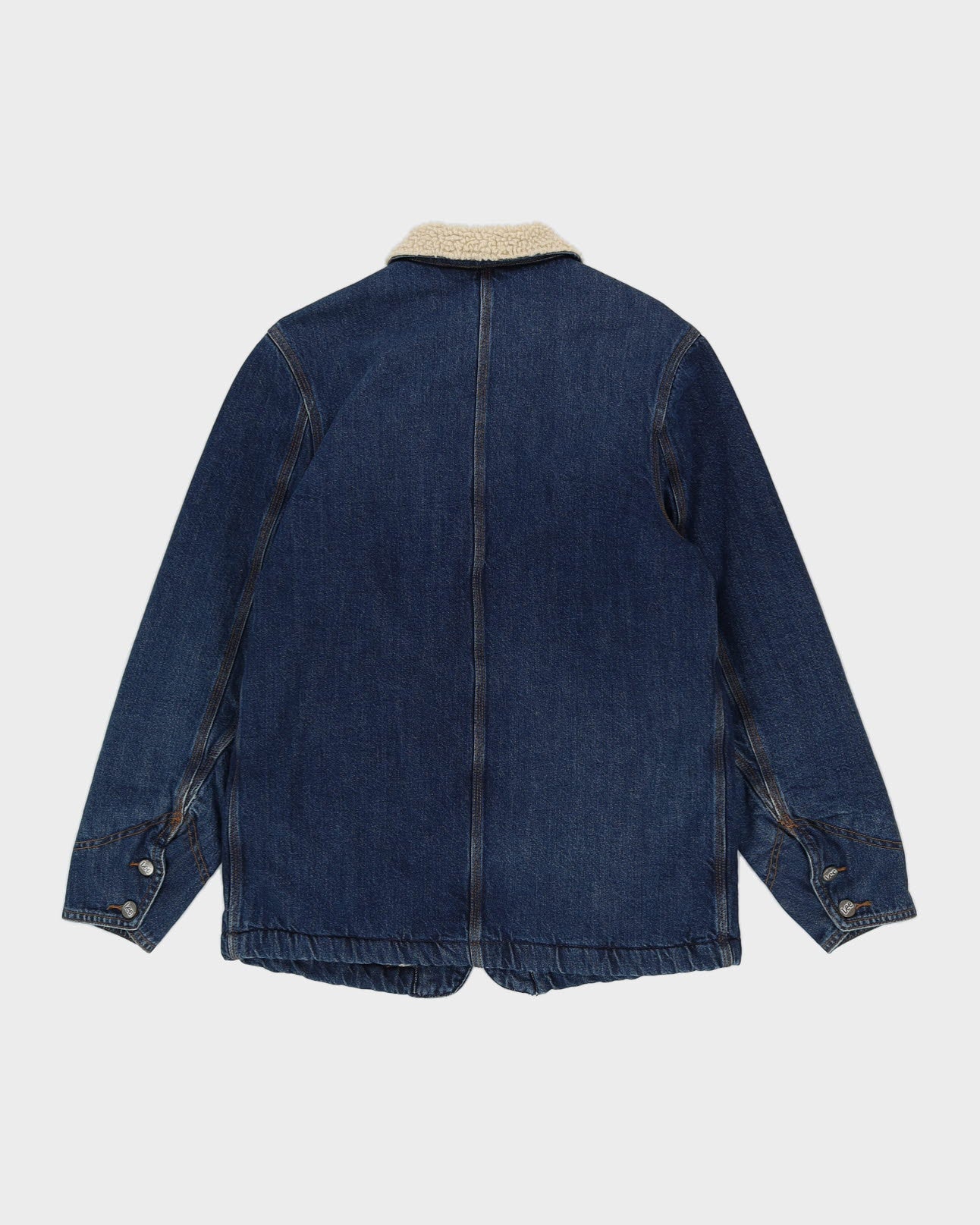 00s Lee Workwear Denim Fleece Lined Jacket - S