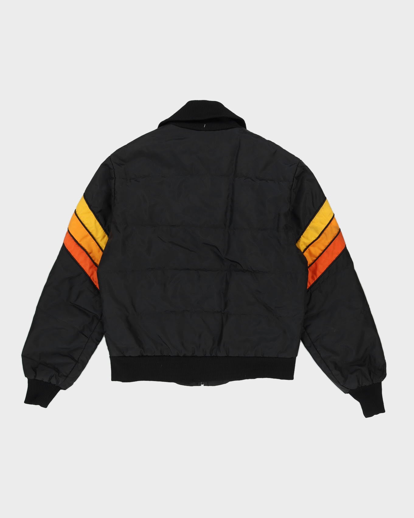 Vintage 80s Ski-Doo Black / Orange Striped Ski Jacket - M