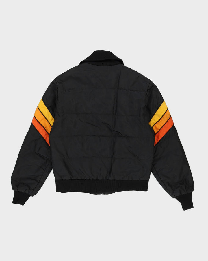 Vintage 80s Ski-Doo Black / Orange Striped Ski Jacket - M