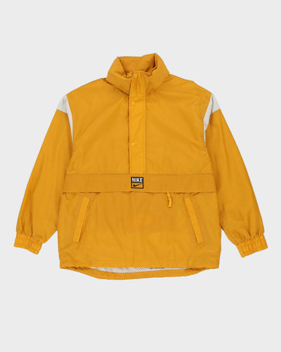 Vintage 90s Nike Yellow Quarter Zip Windbreaker Jacket - M