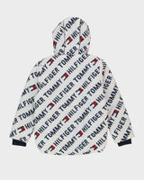 Tommy Hilfiger White Patterned Puffer Jacket - L