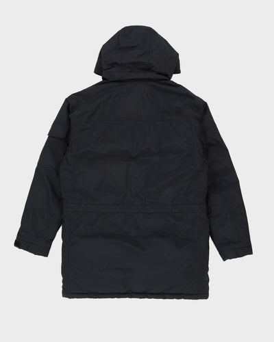 The North Face Heavy Long Black Hooded Jacket - M