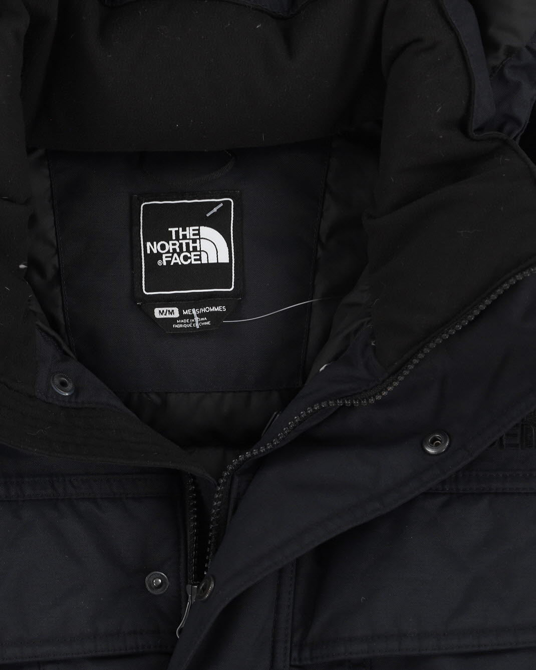 The North Face Heavy Long Black Hooded Jacket - M