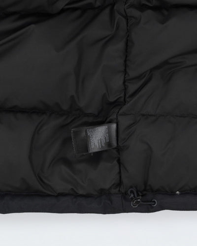 The North Face Heavy Long Black Hooded Jacket - M