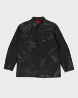 Hugo Boss Black Leather Coat - L