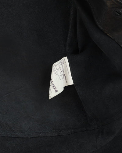 Hugo Boss Black Leather Coat - L