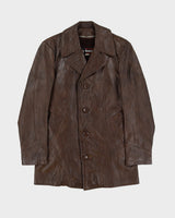Vintage 70s Woodward's Burgundy Fleece Lined Leather Jacket - S