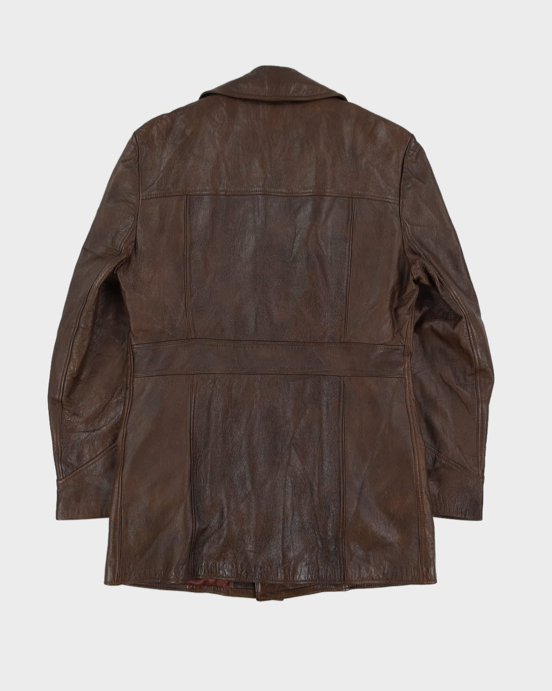 Vintage 70s Woodward's Burgundy Fleece Lined Leather Jacket - S