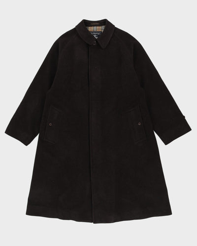 Burberrys' Brown Wool Overcoat - XL
