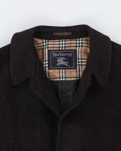 Burberrys' Brown Wool Overcoat - XL