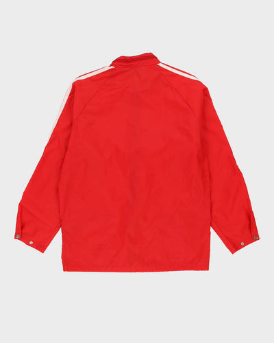 Vintage 70s Adidas Red Windbreaker - M