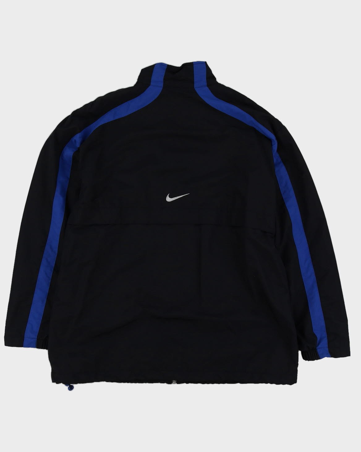 00s Y2K Nike Black Track Jacket With Embroidery On The Back - L