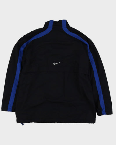 00s Y2K Nike Black Track Jacket With Embroidery On The Back - L
