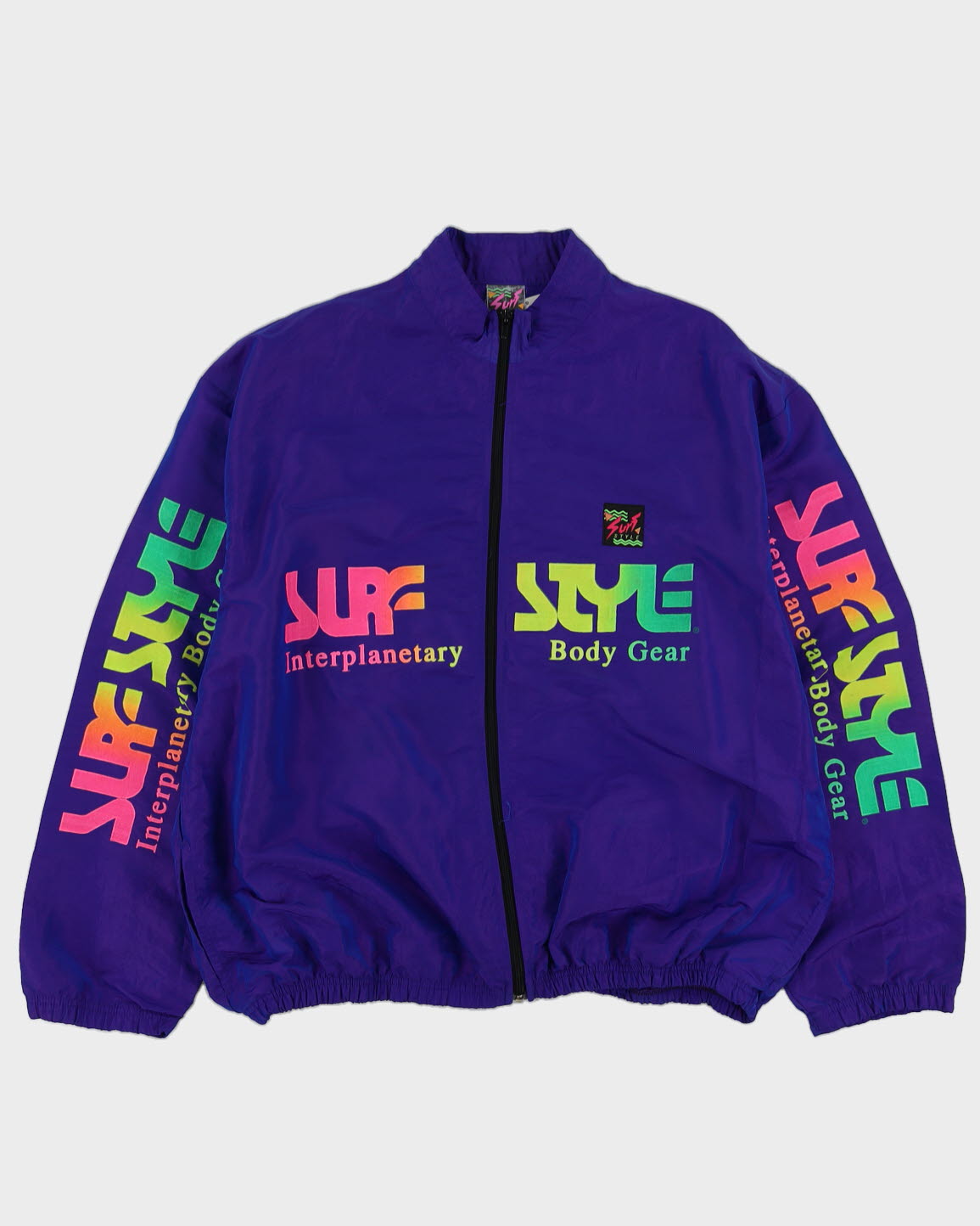 Vintage 80s Surf Style Purple Iridescent Jacket - L